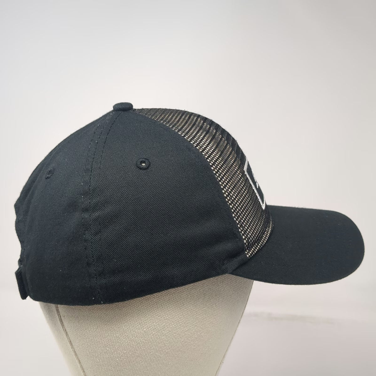 Snap-on Baseball Cap Black One Size Mesh Back Hat Logo Patch Official Licensed