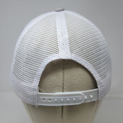 Rong Jun Trucker Hat Gray White One Size American Flag Mesh Snapback Adjustable
