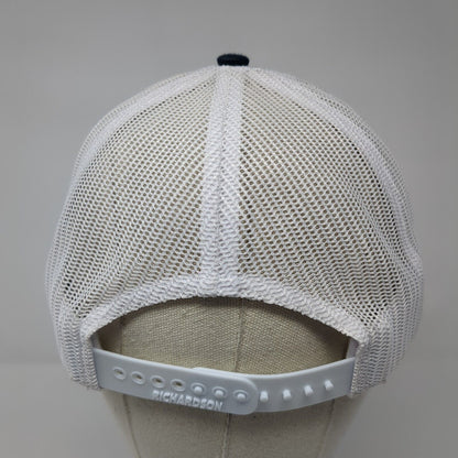 Richardson Snapback Mesh Back Trucker Hat Blue One Size Logo Patch
