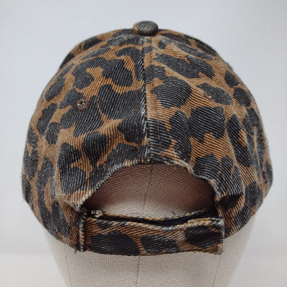 Leopard Print Strapback Hat Multicolor OSFA Adjustable 6 Panel Blank