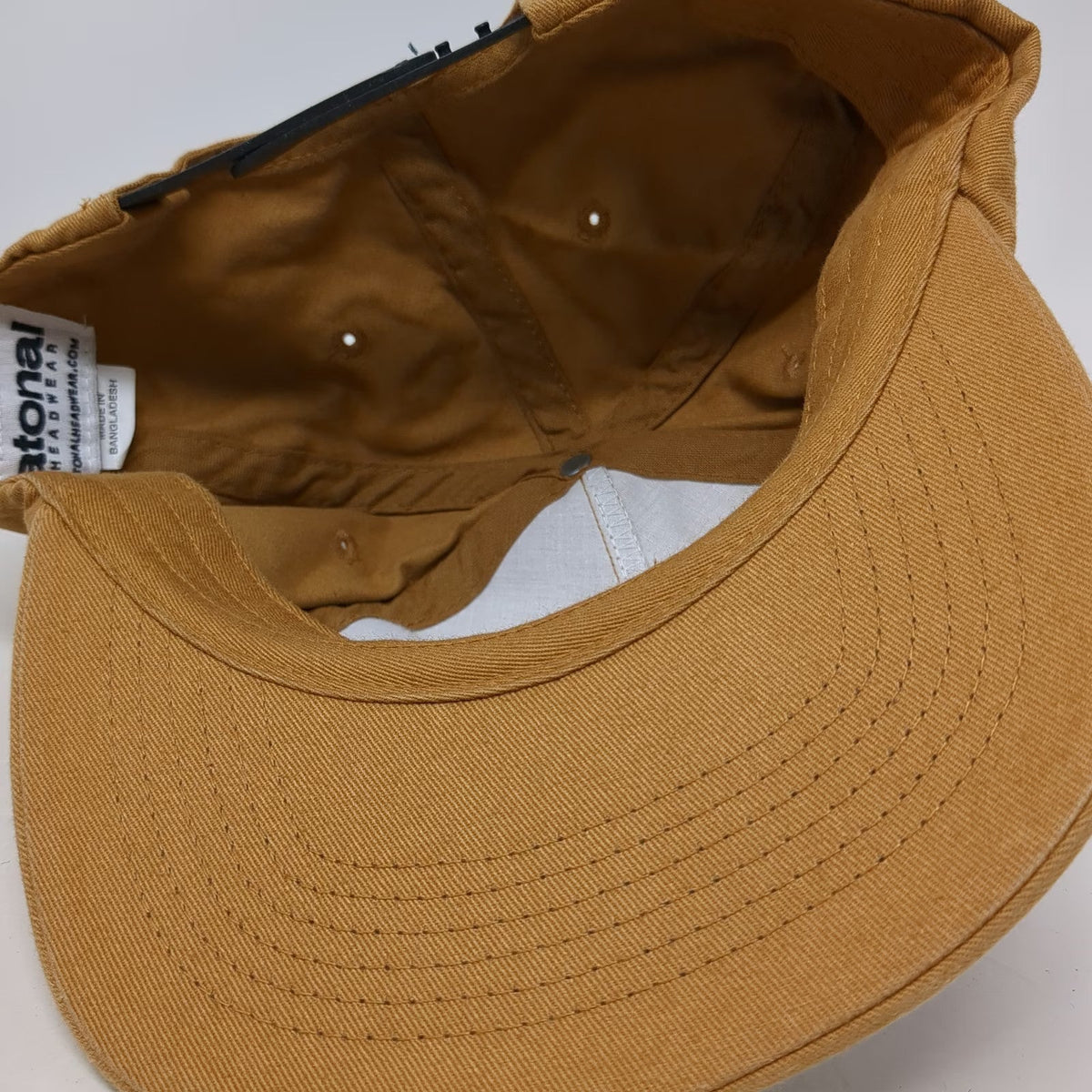 atonal Nebraska Script 5 Panel Brown One Size Snapback Adjustable Cotton Hat