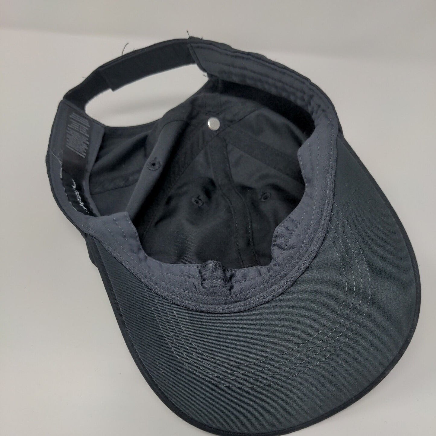 Nike Strapback Golf Hat Black OSFA Adjustable Swoosh Logo 6 Panel Polyester