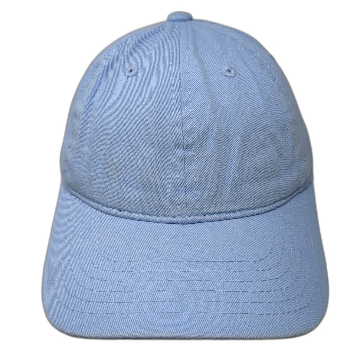 ChokoLids Baseball Cap Blue One Size Adjustable Slideback Cotton Solid Plain Hat