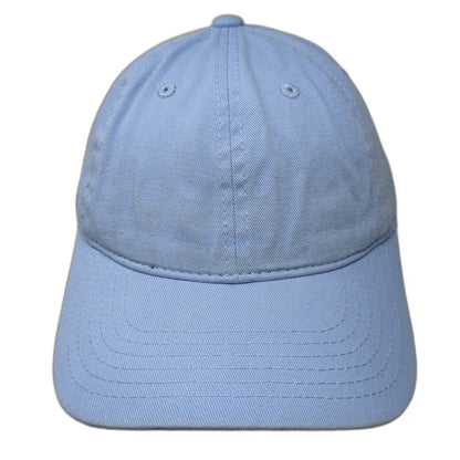 ChokoLids Baseball Cap Blue One Size Adjustable Slideback Cotton Solid Plain Hat