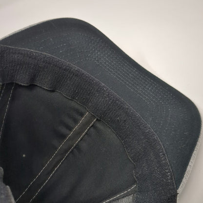 Russell Baseball Cap Gray XL Fitted Stretch Heathered Curved Brim Logo Hat