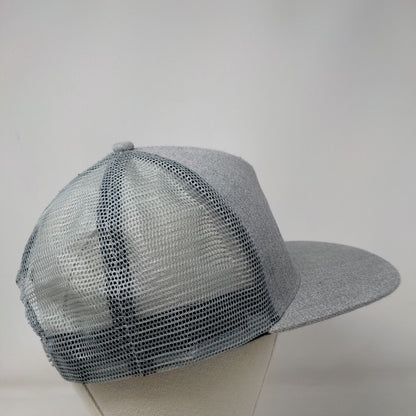 Hyper Threads Snapback Trucker Hat Gray One Size Adjustable Mesh Back 6 Panel