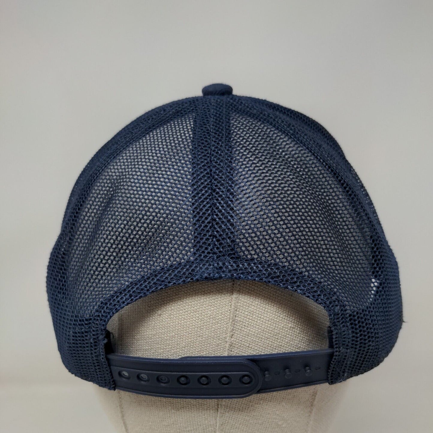 Majestic Homes Snapback Mesh Back Trucker Hat Blue Branded Bills Adjustable