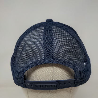 Majestic Homes Snapback Mesh Back Trucker Hat Blue Branded Bills Adjustable