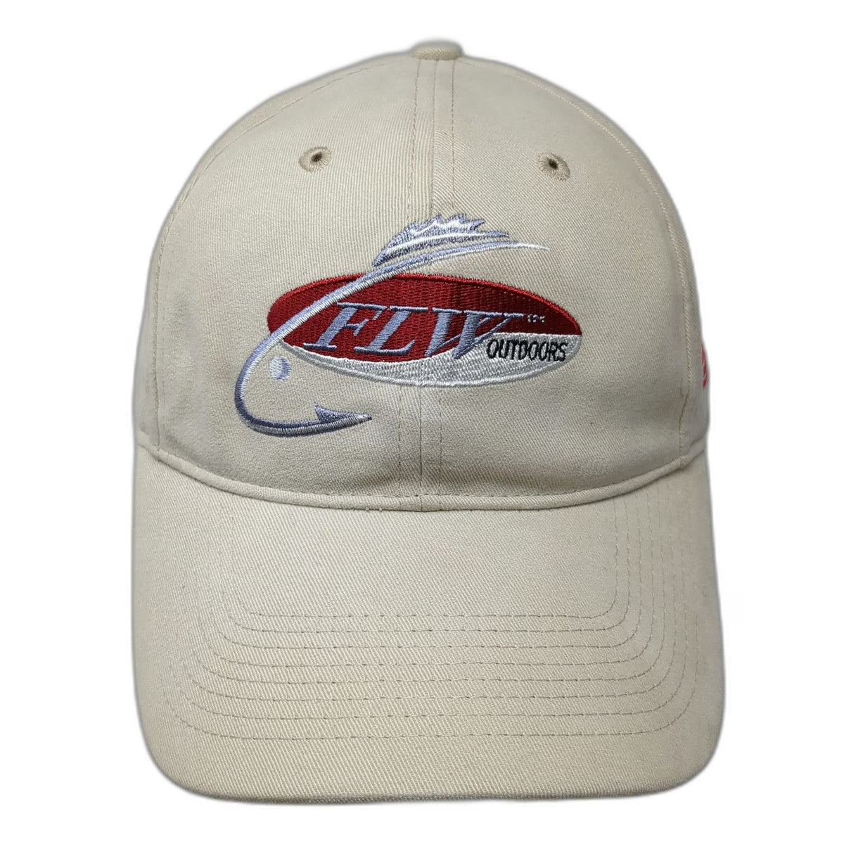 FLW Outdoors Fishing Hat Beige OSFM Baseball Cap American Flag Strapback Hook