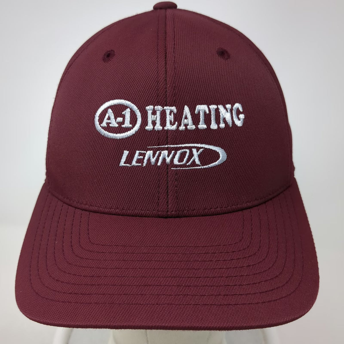 Sport-Tek Baseball Cap Red S A-1 Heating Lennox HVAC Flexfit Curved Brim Hat