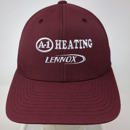 Sport-Tek Baseball Cap Red S A-1 Heating Lennox HVAC Flexfit Curved Brim Hat