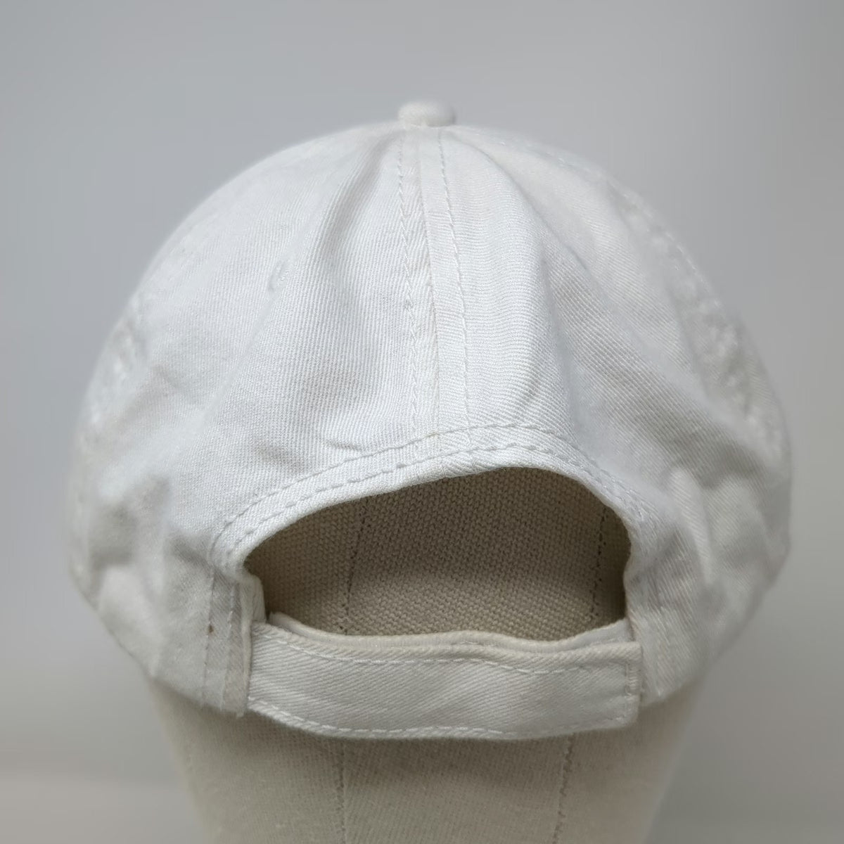 ESY Baseball Cap White Blue One Size Maine Embroidered Strapback Cotton Hat