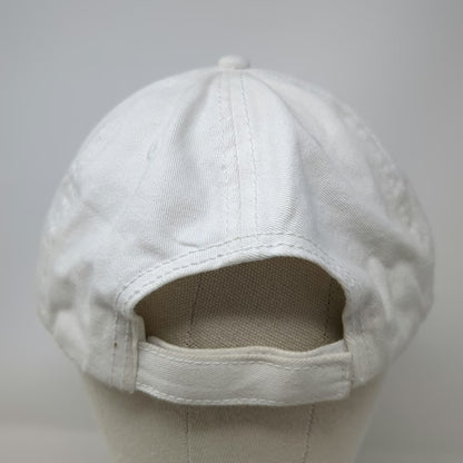 ESY Baseball Cap White Blue One Size Maine Embroidered Strapback Cotton Hat