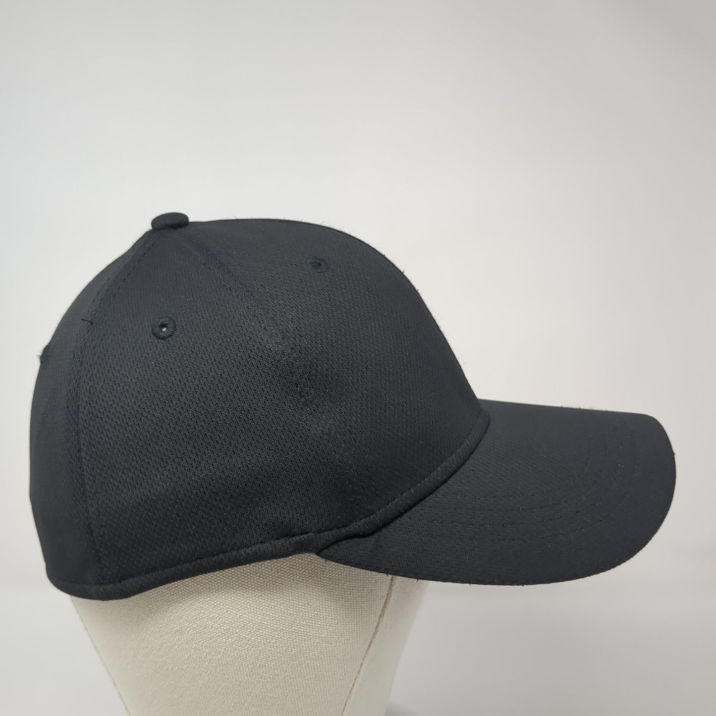 Unbranded Fitted Hat Black One Size Stretch Solid Vent Holes Blank