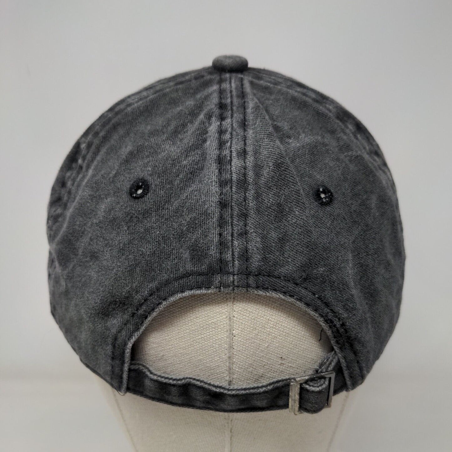 Unbranded Slideback Hat Gray One Size Adjustable Vented Holes 6 Panel Blank