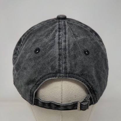 Unbranded Slideback Hat Gray One Size Adjustable Vented Holes 6 Panel Blank