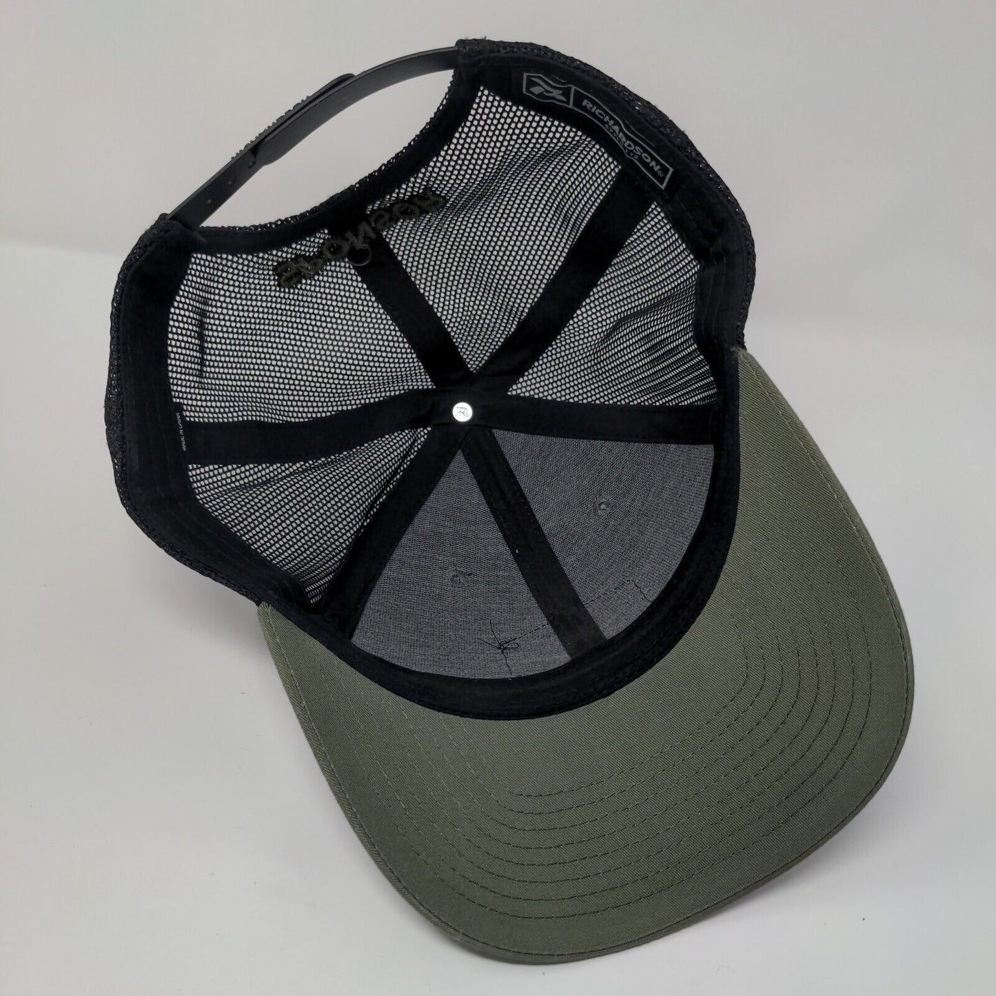 IFW Deer Skull Snapback Mesh Back Trucker Hat Green OSFA Richardson