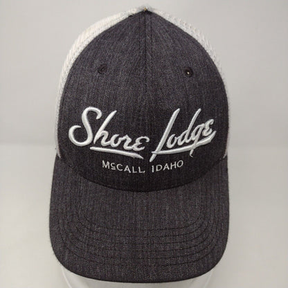 Shore Lodge McCall Idaho Snapback Trucker Hat Gray OSFA Mesh Back Legacy