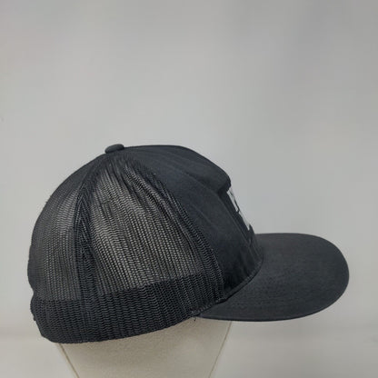 Free Man Snapback Mesh Back Trucker Hat Black One Size Embroidered