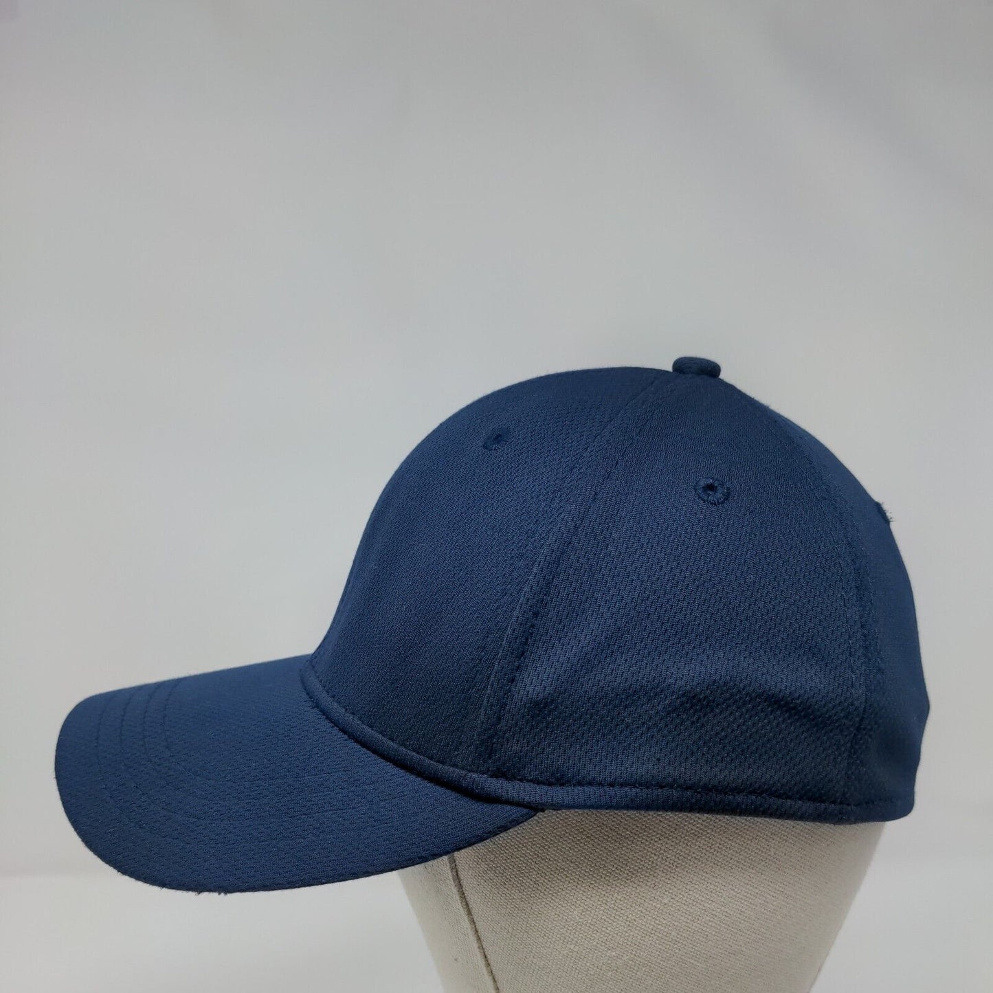 Athletic Works Fitted Hat Blue S/M Lightweight Vented Holes 6 Panel Blank