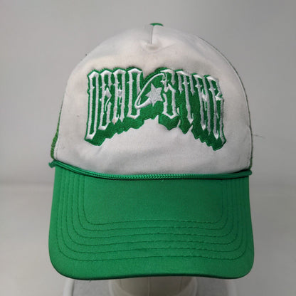 Dead Star Snapback Mesh Back Rope Trucker Hat Green One Size Embroidered