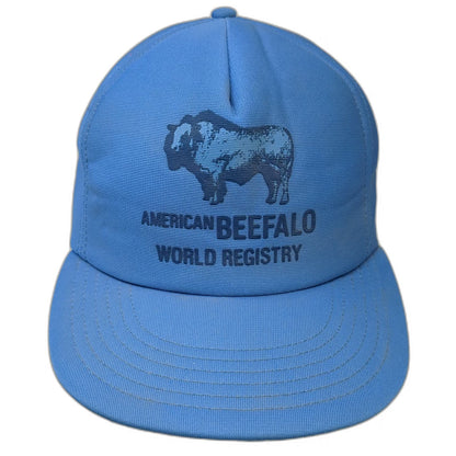 Challenger 5 Panel Blue One Size American Beefalo World Registry Snapback Hat