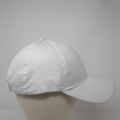 Port & Company Strapback Hat White OS Adjustable Vented Holes 6 Panel Blank