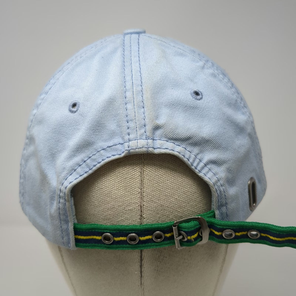 Lacoste Baseball Cap Blue One Size Adjustable Embroidered Cotton Logo Strap Hat