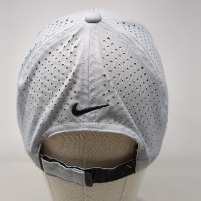 Nike Golf Strapback Hat Gray OS Adjustable Embroidered Breathable Polyester