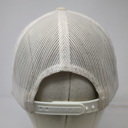 Armadillo Hat Co. Trucker White Gray One Size Camo Mesh Snapback Feather Logo