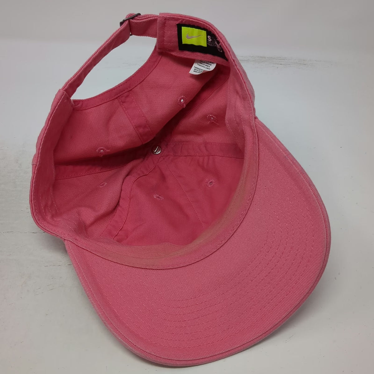Nike Baseball Cap Pink One Size Adjustable Heritage 86 Cotton Hat Swoosh Logo