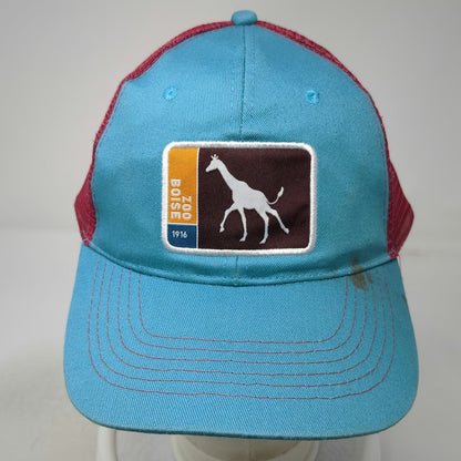 Rockville Trucker Hat Blue Pink One Size Zoo Boise Giraffe Mesh Snapback 1916