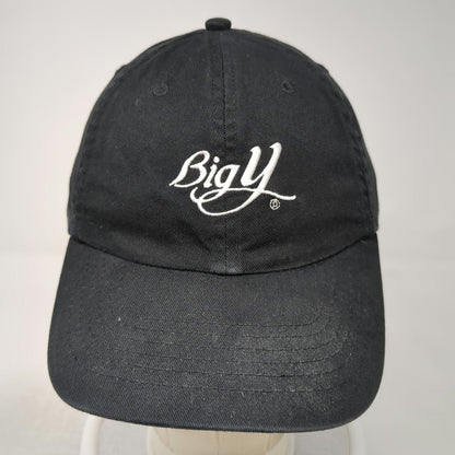 Big Y Supermarket Embroidered Logo Black Baseball Cap One Size Slideback Hat