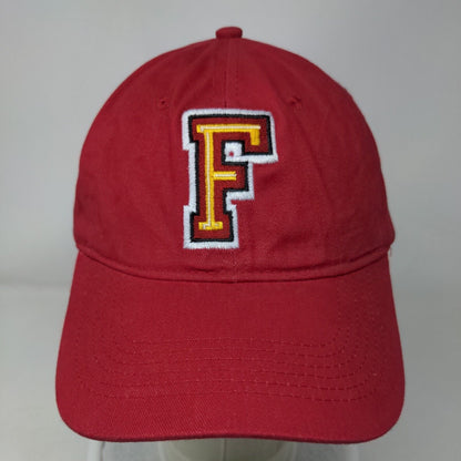 F Initial Slideback Hat Red One Size Adjustable Embroidered Port & Company