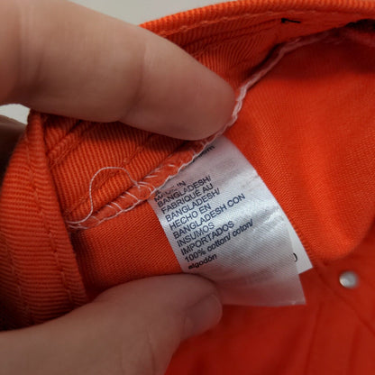 Tommy Hilfiger Slideback Hat Orange One Size Adjustable Embroidered 6 Panel