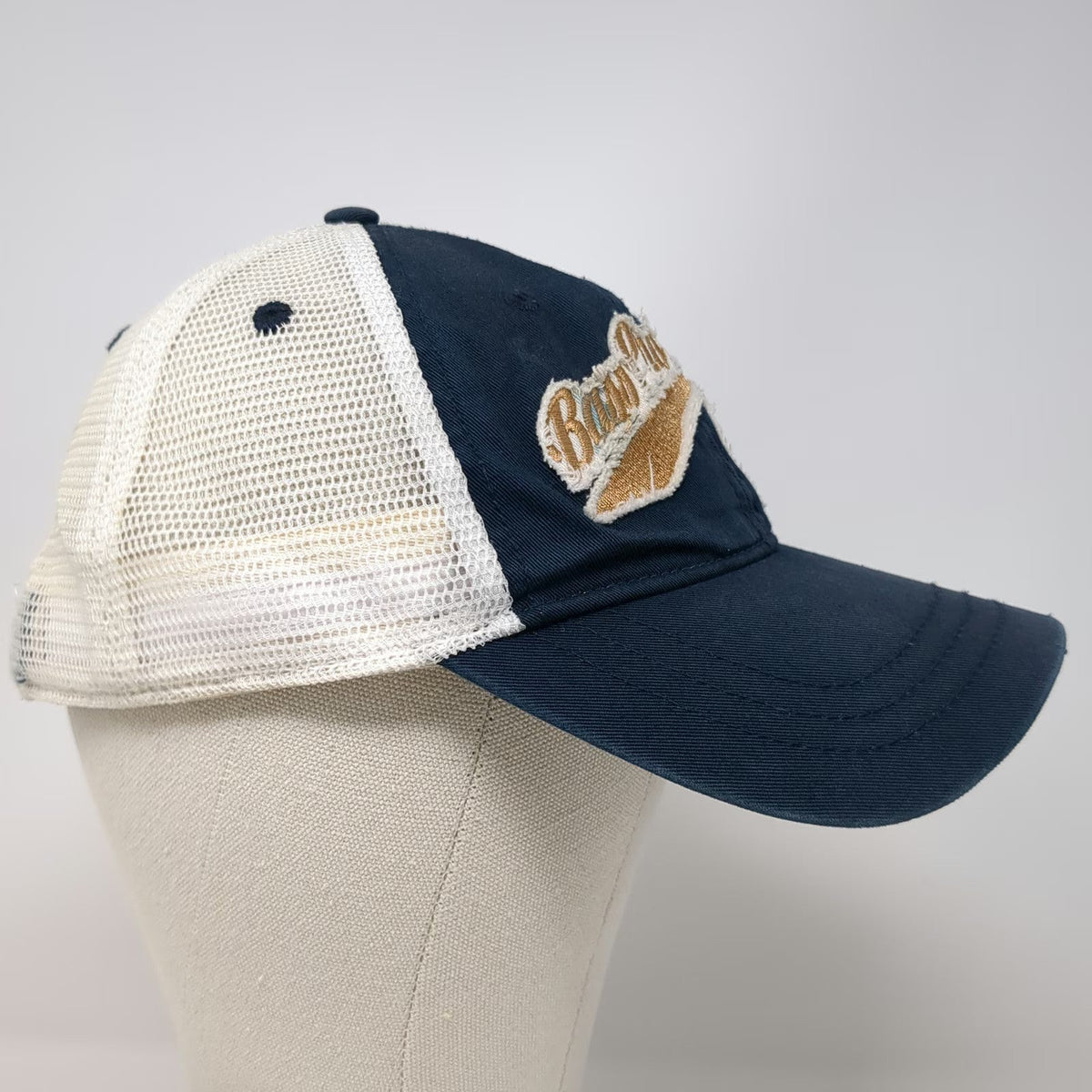 Bass Pro Shops Blue OSFM Baseball Cap Hat Mesh Back Fishing Patch Logo Buckle