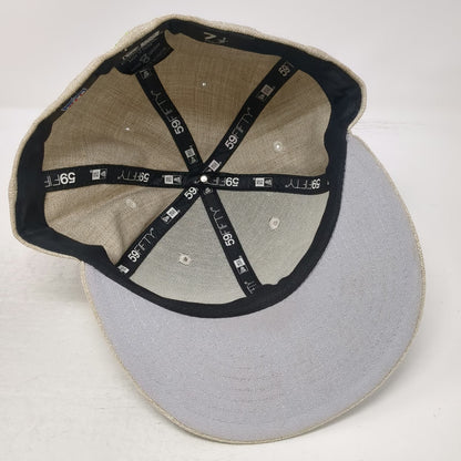 New Era Seattle Seahawks NFL Cap Beige 7 1/2 59FIFTY Fitted Hat Logo
