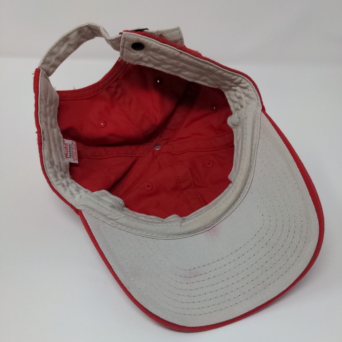 Mudd Slideback Hat Red OSFA Adjustable Embroidered 6 Panel Outdoor