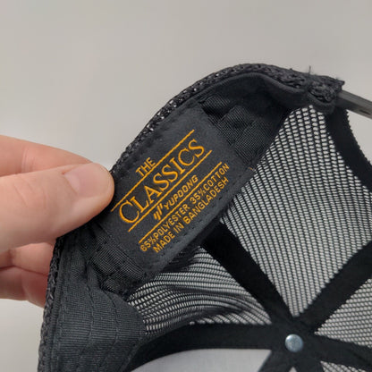 The Classics Yupoong Snapback Trucker Hat Black OSFA Mesh Back Blank