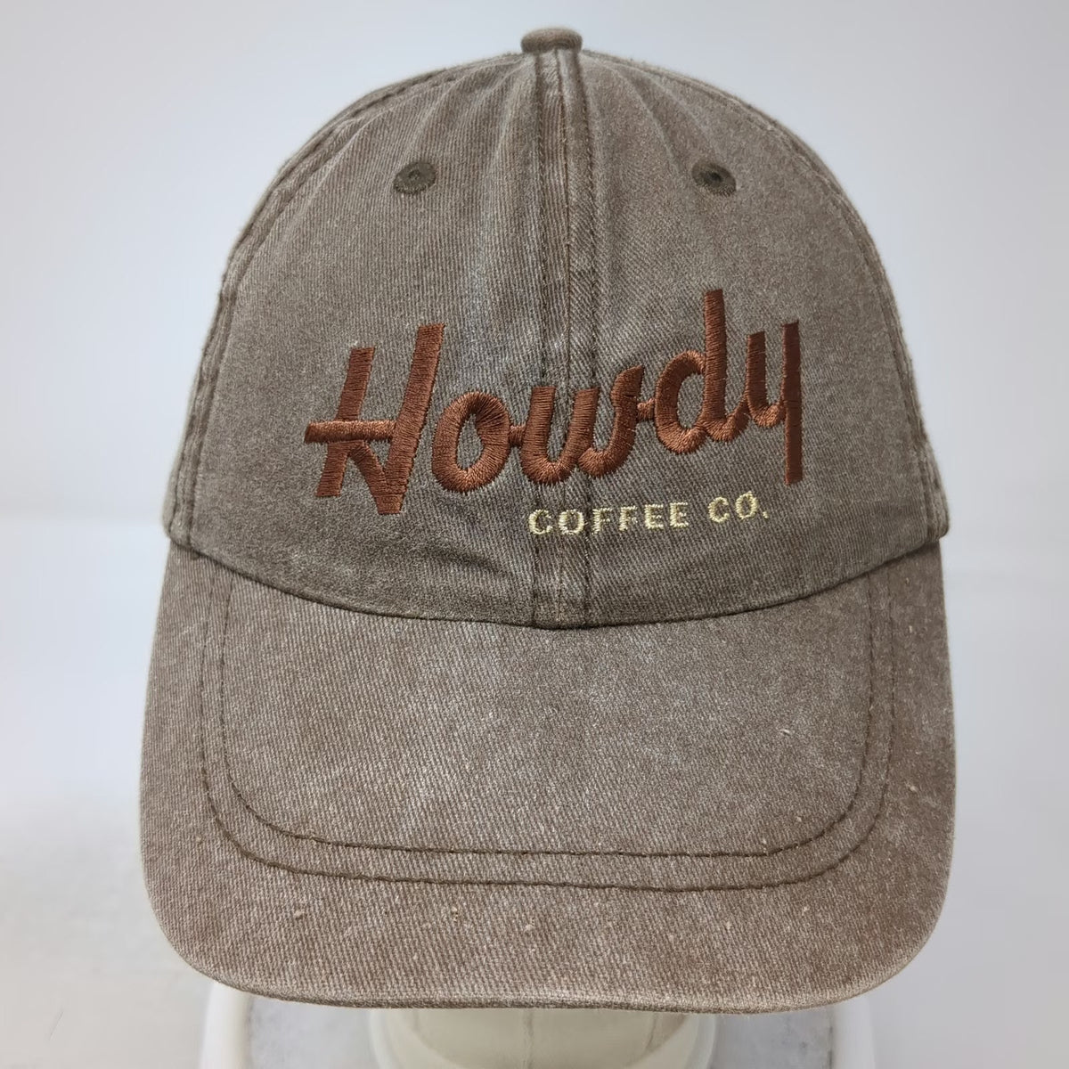 Sportsman Baseball Cap Brown One Size Howdy Coffee Co Cotton Slideback Hat