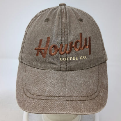 Sportsman Baseball Cap Brown One Size Howdy Coffee Co Cotton Slideback Hat