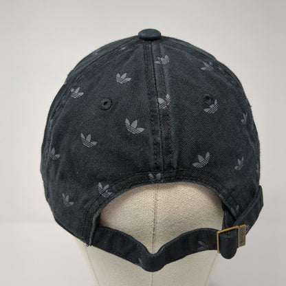 Adidas Trefoil Slideback Hat Black One Size Adjustable All Over Print