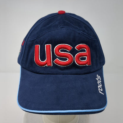 USA Roots 2002 Winter Olympic Games Strapback Hat Blue One Size Lined