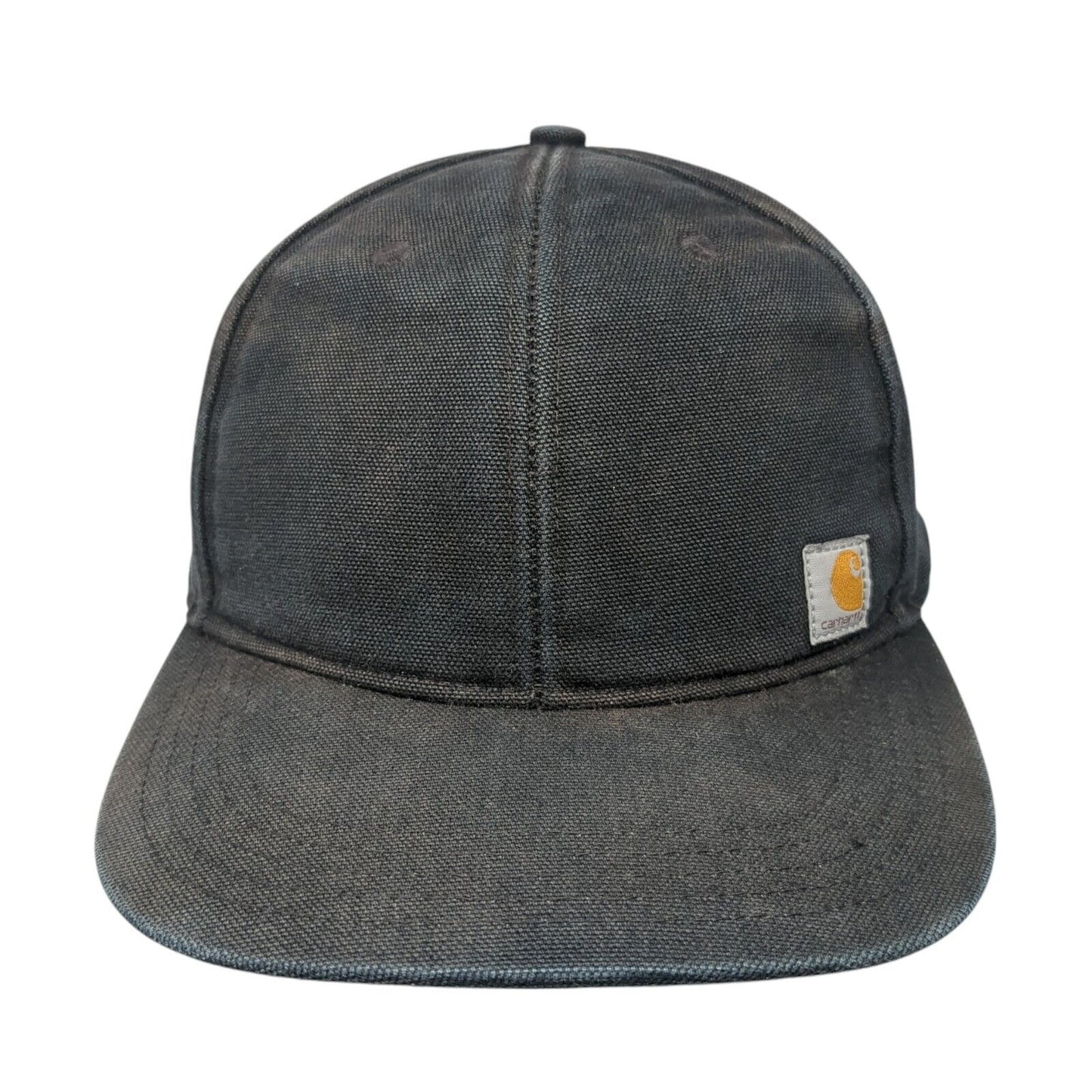 Carhartt Snapback Hat Black One Size Adjustable Embroidered Logo 6 Panel