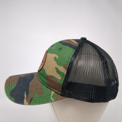 Verdant North Patch Snapback Mesh Back Trucker Hat Camo One Size