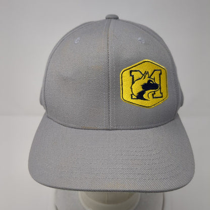 Yupoong Classics Snapback Hat Gray OSFA Embroidered M Cat Logo
