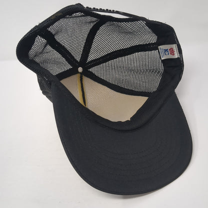 Stringer Trucking Snapback Rope Trucker Hat Black One Size Mesh Back