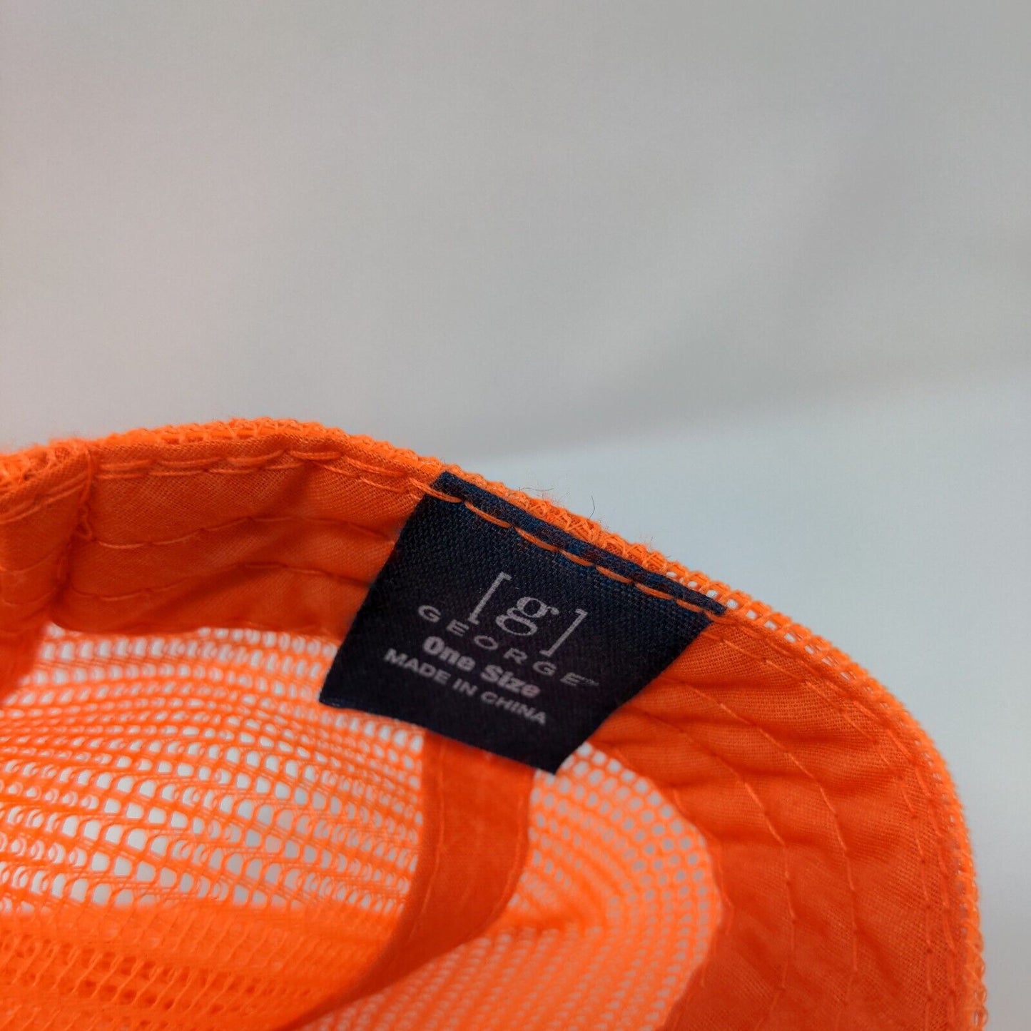 George Snapback Mesh Back Trucker Hat Orange One Size Solid Blank