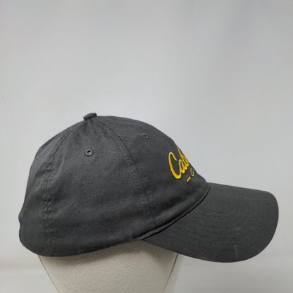 Cabela's Club Slideback Hat Gray OSFM Adjustable Embroidered Logo 6 Panel