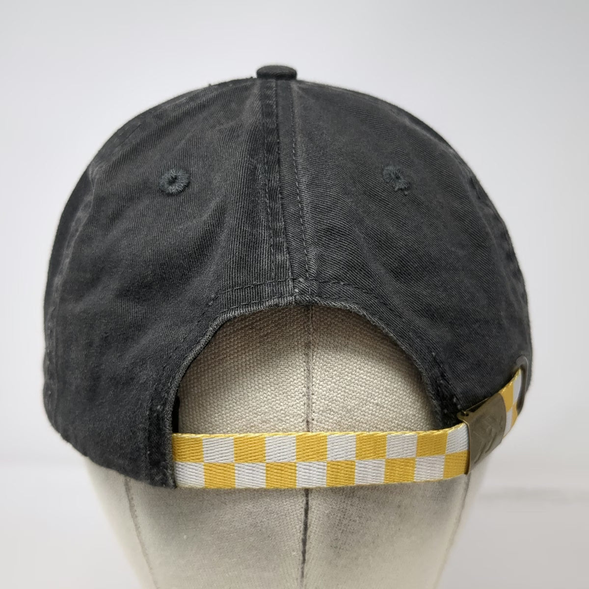Fabletics Baseball Cap Gray One Size Checkerboard Strap Adjustable Cotton Hat